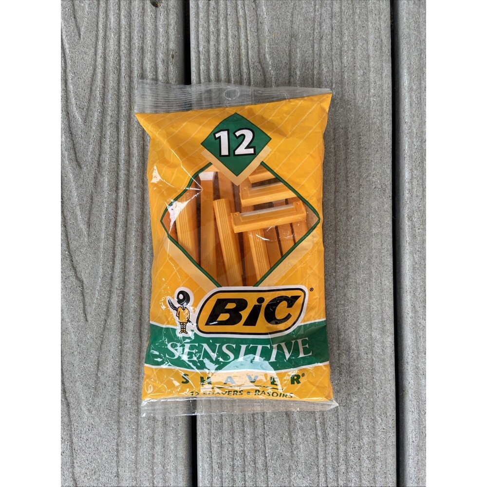 1999 Vintage BIC  Sensitive Blade Shaving Razor 12 Disposable Razors New